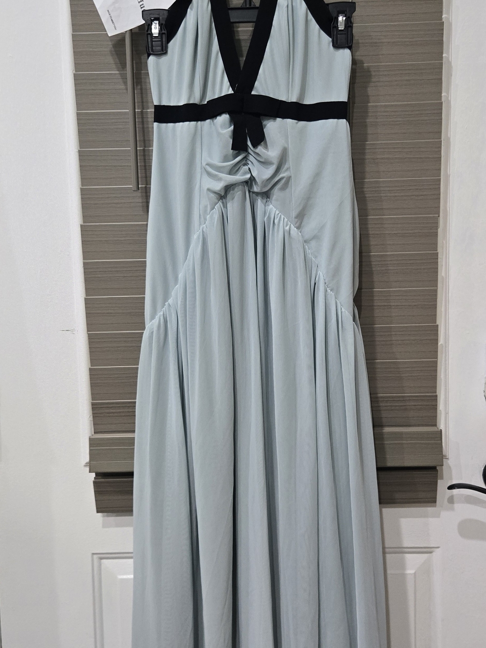 SHEIN Light Blue Maxi Dress with Black Trim